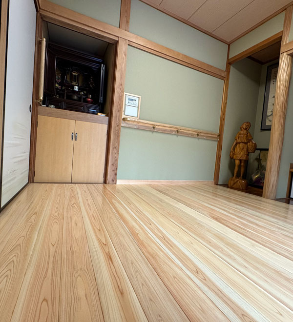 床の張替え工事後